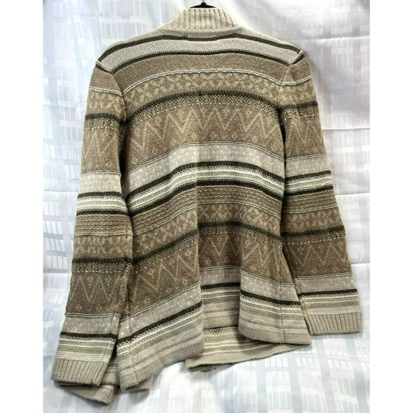 LIZ CLAIRBONE, Women CARDIGAN, long sleeve, COLOR BROWN, SIZE XL - Picture 12 of 13